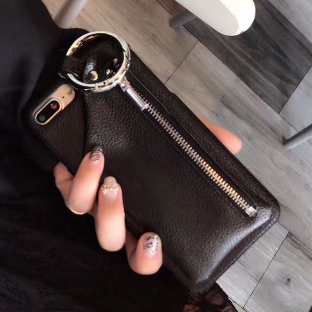 RE-STOCK IN!! *BLACK* Phone Case W/Zip Compartment - Picture 2 of 8